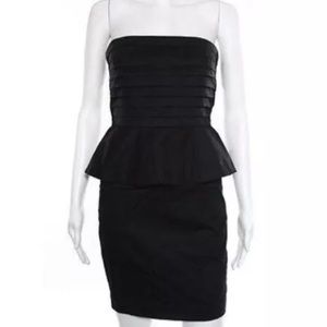 Alice + Olivia Black Strapless Peplum Dress 4